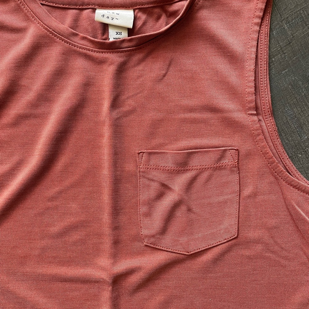 Women's rust color muscle tank